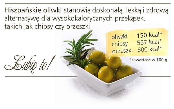 Hiszpańskie oliwki polecają się na zdrowe przekąski