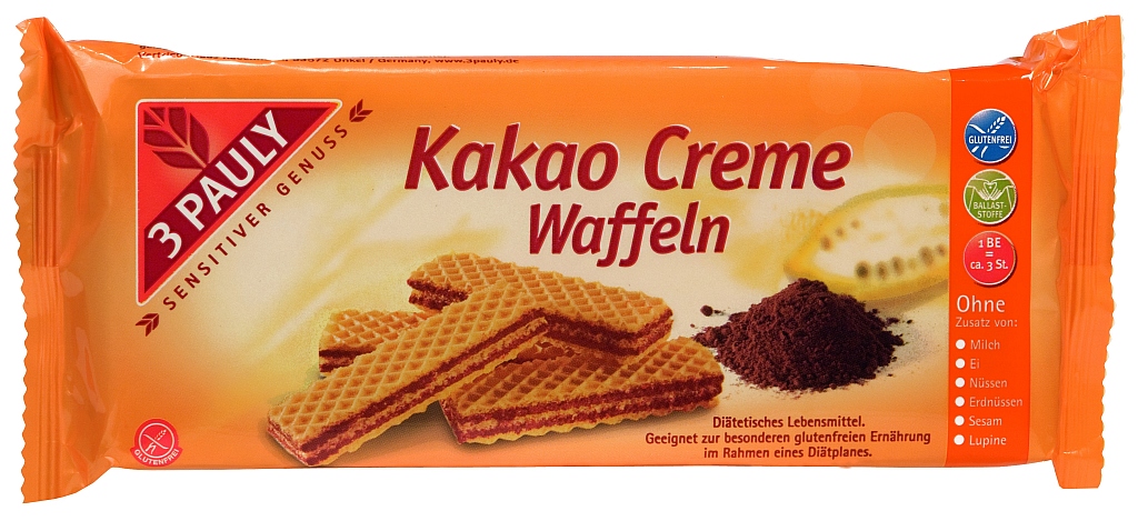 Bezglutenowe Wafelki z kremem kakaowym