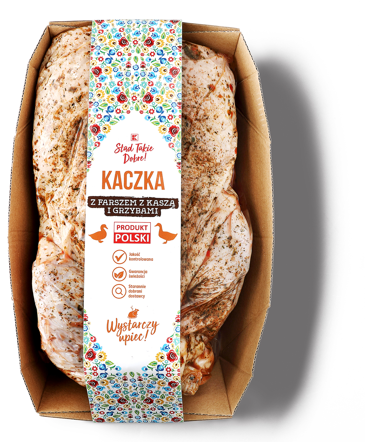 Gotowa do upieczenia kaczka z farszem z kaszą i grzybami w ofercie Kaufland